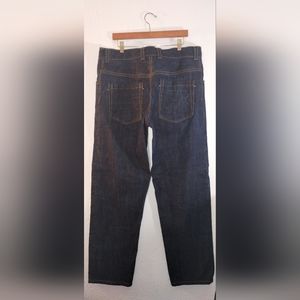 RAW SALVAGED DENIM BLUE JEANS unisex